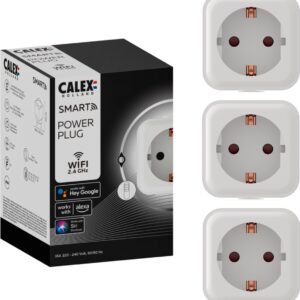 Calex Slimme Stekker - Set van 3 Smart Wifi Plug EU